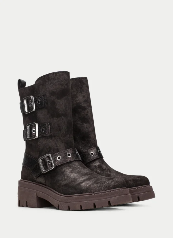 HISPANITAS Bota ashley marrom-metal