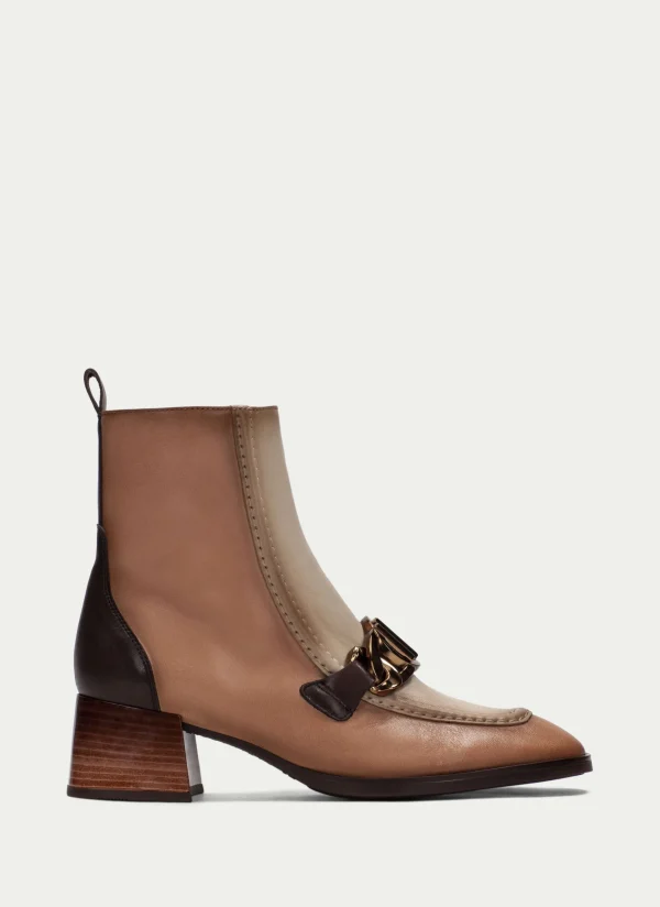 HISPANITAS Botins charlize apricot-marfil
