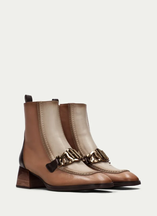 HISPANITAS Botins charlize apricot-marfil