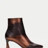 HISPANITAS Botins dalia marron-bronce