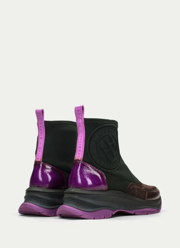 HISPANITAS Botins Desportivos alaska forest-marrom-magenta