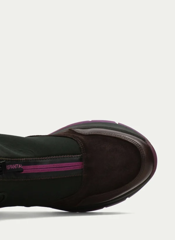HISPANITAS Botins Desportivos alaska forest-marrom-magenta