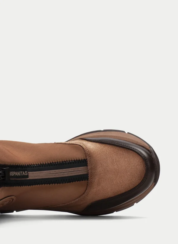 HISPANITAS Botins Desportivos alaska marrom-apricot