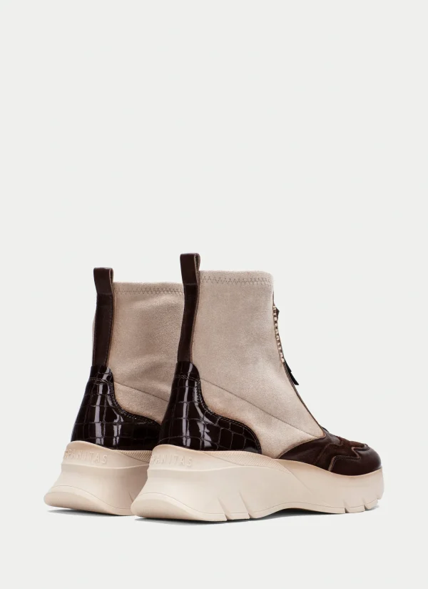 HISPANITAS Botins Desportivos helsinki marrom-milk