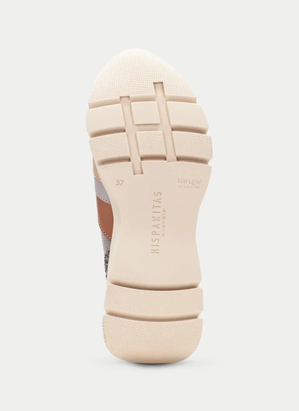 HISPANITAS Botins Desportivos helsinki cinza-areia-glitter