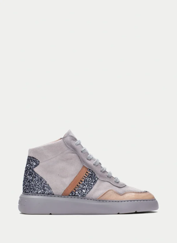 HISPANITAS Botins Desportivos oceania cinza-areia-glitter
