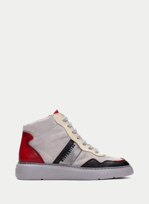 HISPANITAS Botins Desportivos oceania preto-cinzento-vermelho