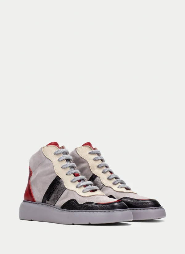 HISPANITAS Botins Desportivos oceania preto-cinzento-vermelho