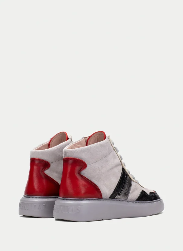 HISPANITAS Botins Desportivos oceania preto-cinzento-vermelho