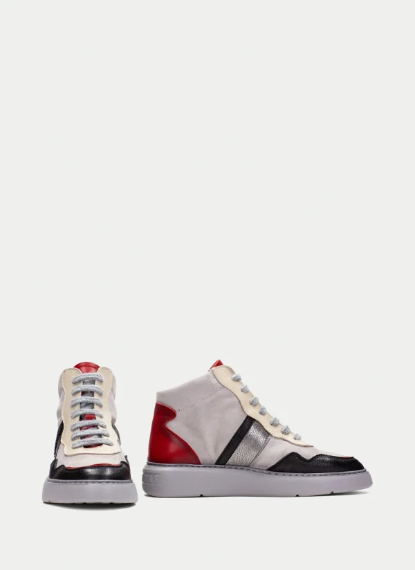 HISPANITAS Botins Desportivos oceania preto-cinzento-vermelho