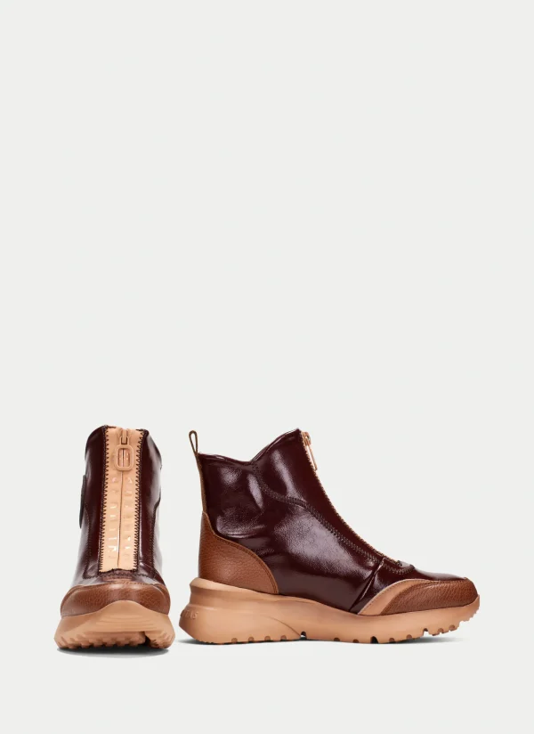 HISPANITAS Botins Desportivos polinesia couro-marrom