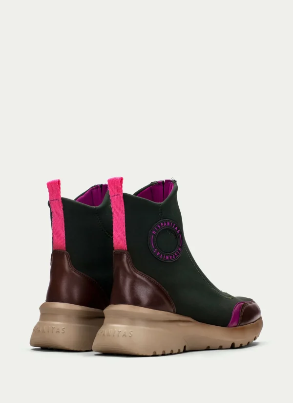 HISPANITAS Botins Desportivos polinesia marrom-forest