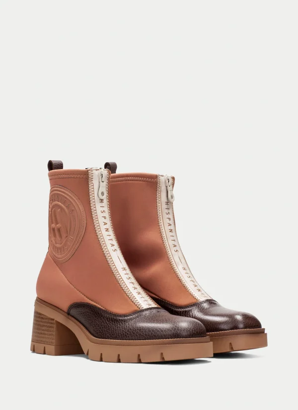 HISPANITAS Botins everest marrom-apricot