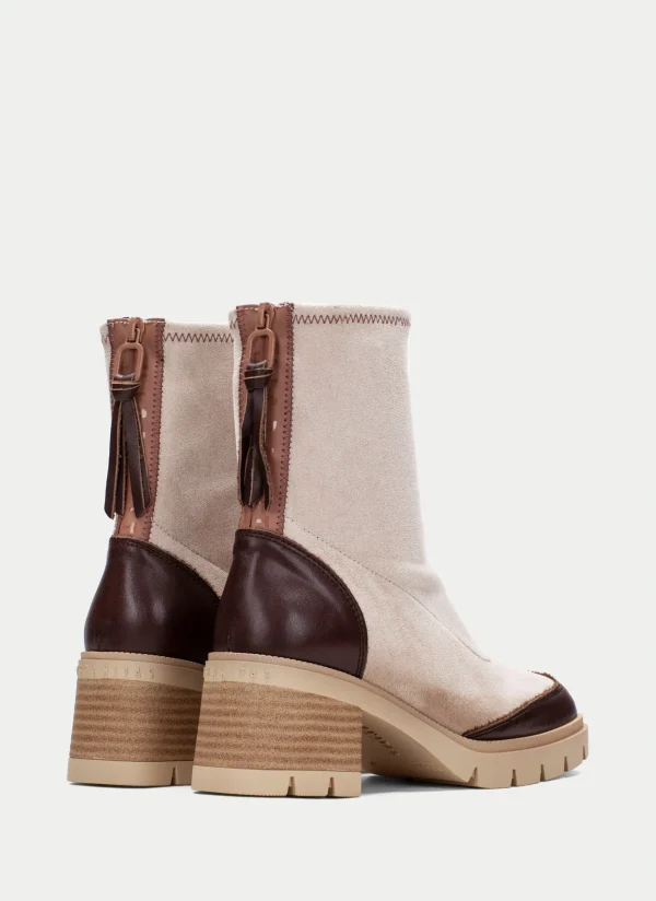 HISPANITAS Botins everest marrom-milk