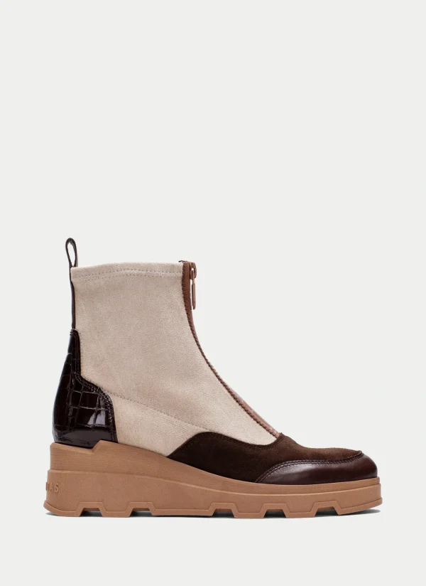 HISPANITAS Botins florencia marrom-milk
