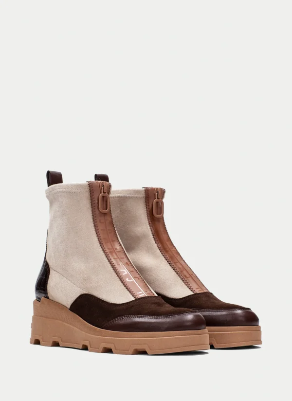 HISPANITAS Botins florencia marrom-milk