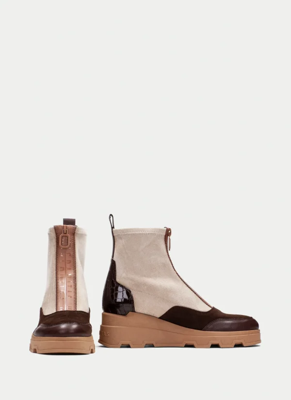 HISPANITAS Botins florencia marrom-milk