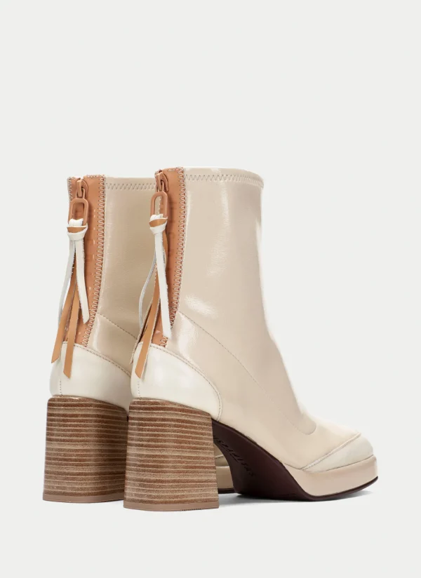 HISPANITAS Botins tokio marfil