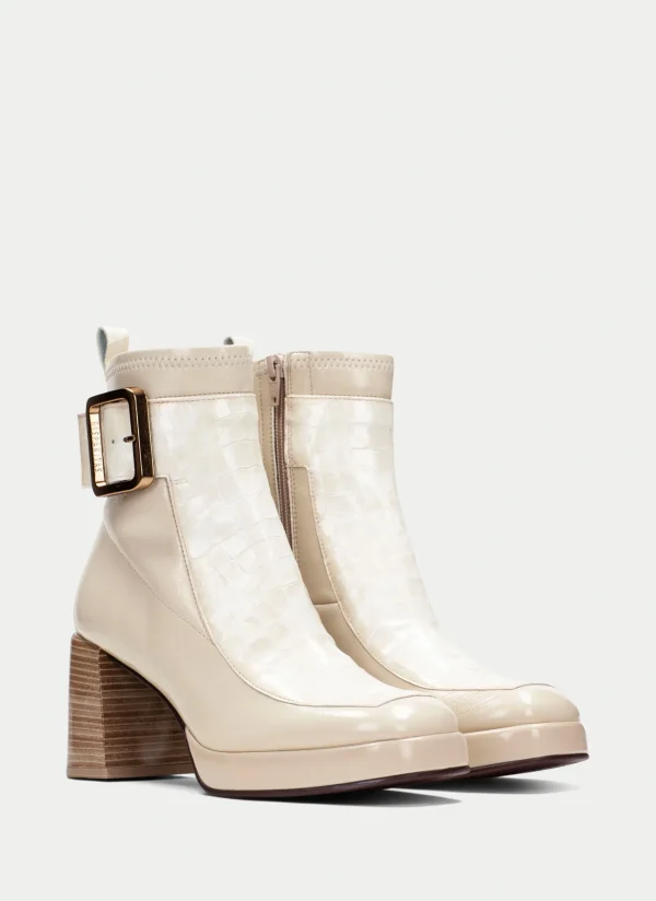 HISPANITAS Botins tokio marfil-beig