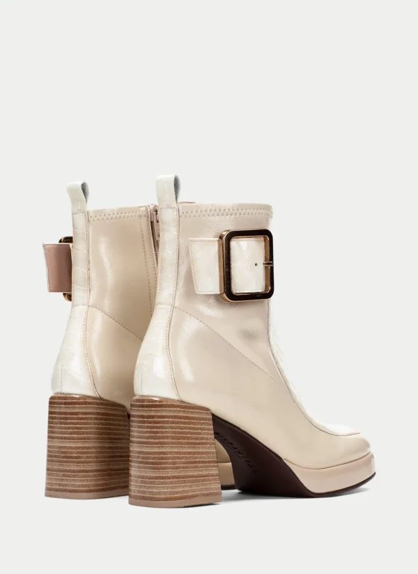 HISPANITAS Botins tokio marfil-beig