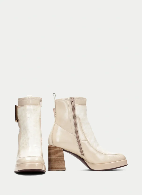 HISPANITAS Botins tokio marfil-beig