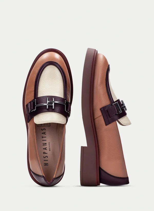 HISPANITAS Moccasins brooklyn vinho-milk-almond