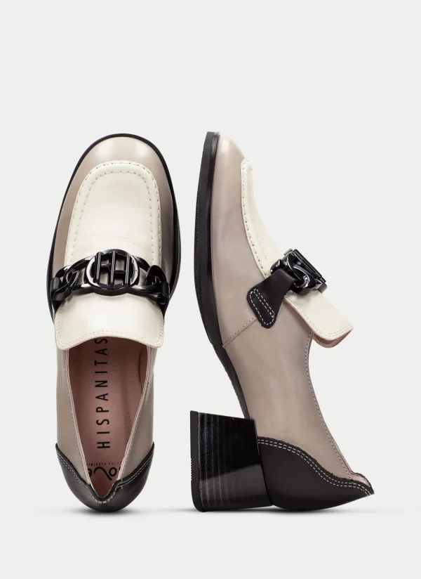 HISPANITAS Moccasins charlize taupe-ivory
