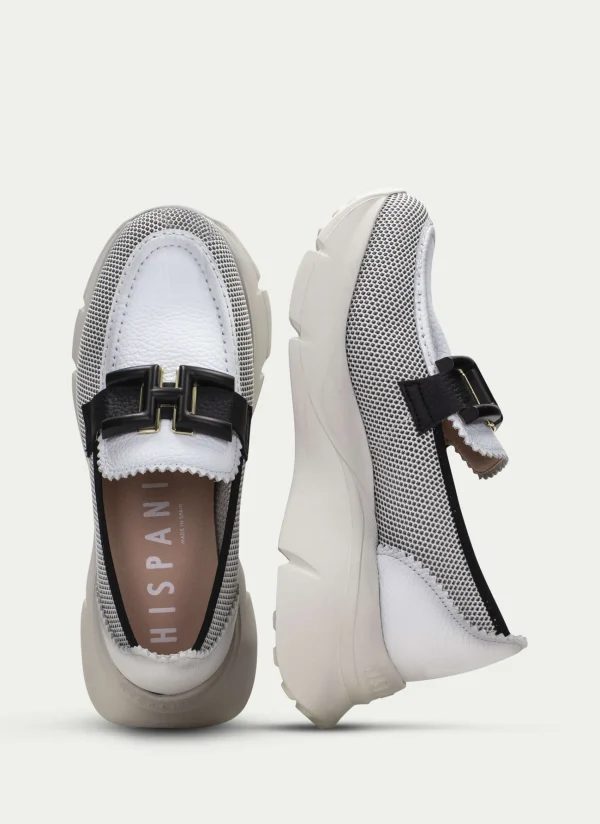 HISPANITAS Moccasins Desportivos hawai branco-preto