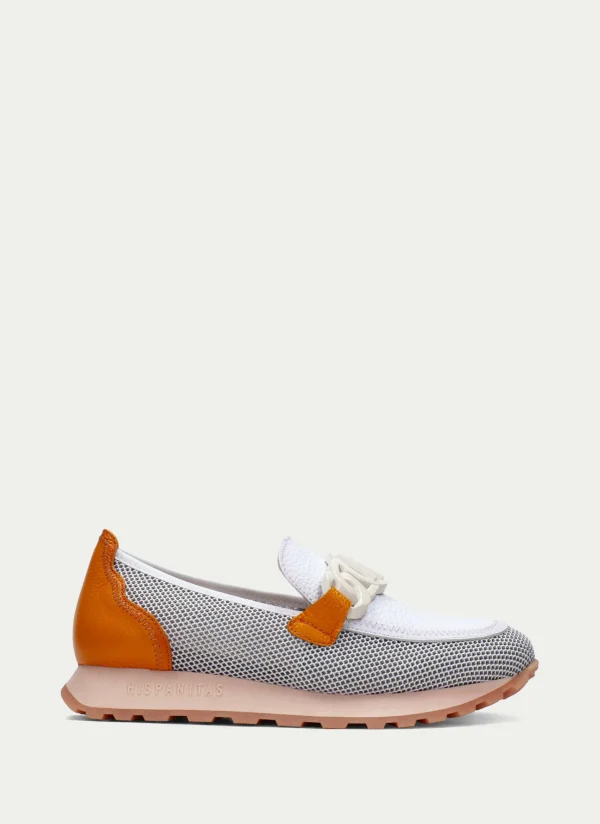 HISPANITAS Moccasins Desportivos loira branco-laranja