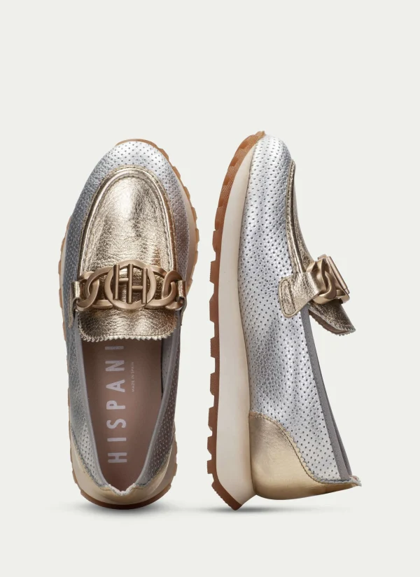 HISPANITAS Moccasins Desportivos loira oro-plata