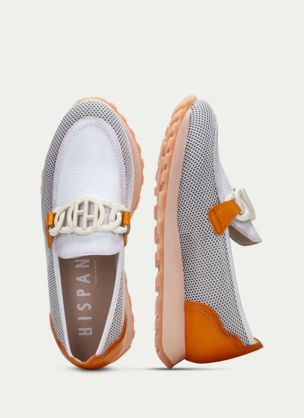 HISPANITAS Moccasins Desportivos loira branco-laranja