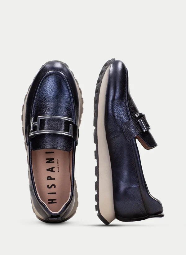 HISPANITAS Moccasins Desportivos loira azul-metal