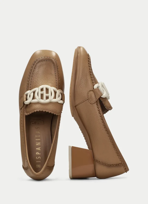 HISPANITAS Moccasins malta camelo