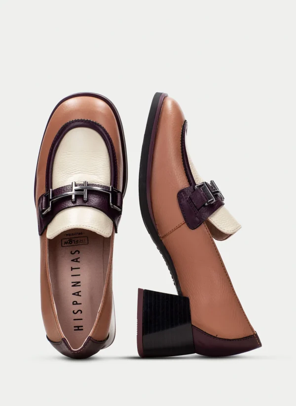 HISPANITAS Moccasins milan vinho-milk-almond