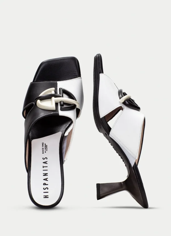 HISPANITAS Sandalias Sem Salto danielle preto-branco