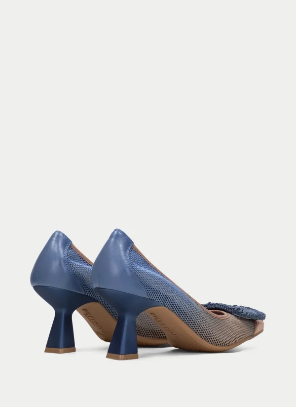 HISPANITAS Sapato de Salto nova pessego-azure