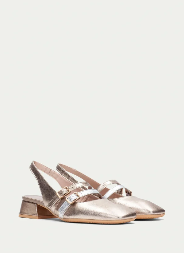 HISPANITAS Sapatos rasos aruba oro
