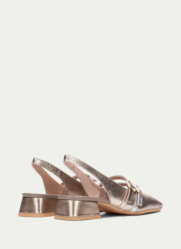 HISPANITAS Sapatos rasos aruba oro