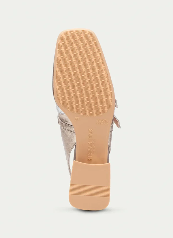HISPANITAS Sapatos rasos aruba oro
