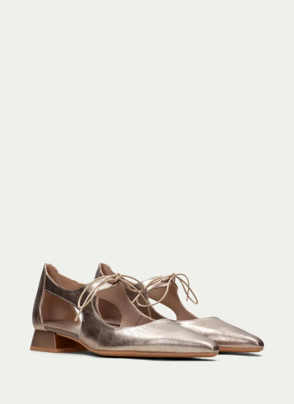 HISPANITAS Sapatos rasos dali oro