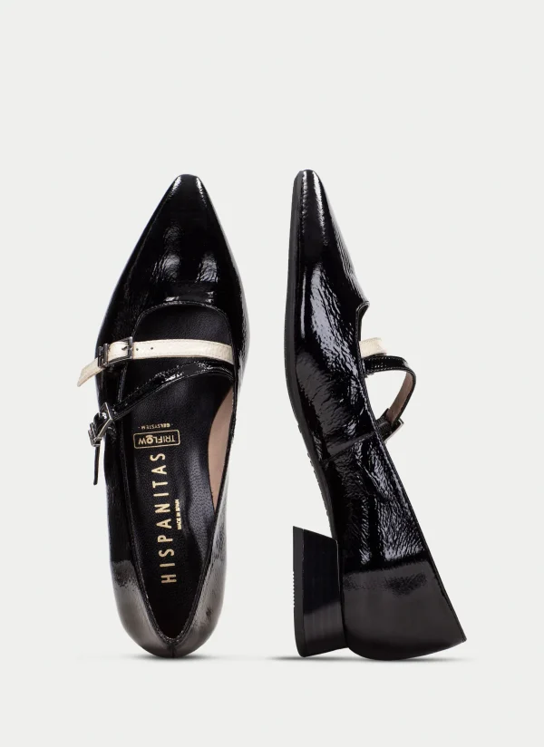 HISPANITAS Sapatos rasos dali preto