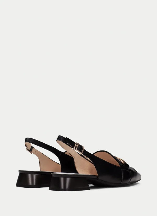 HISPANITAS Sapatos rasos dali preto-branco