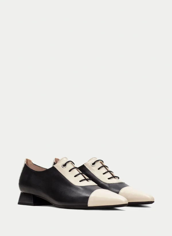 HISPANITAS Sapatos rasos dali preto-milk