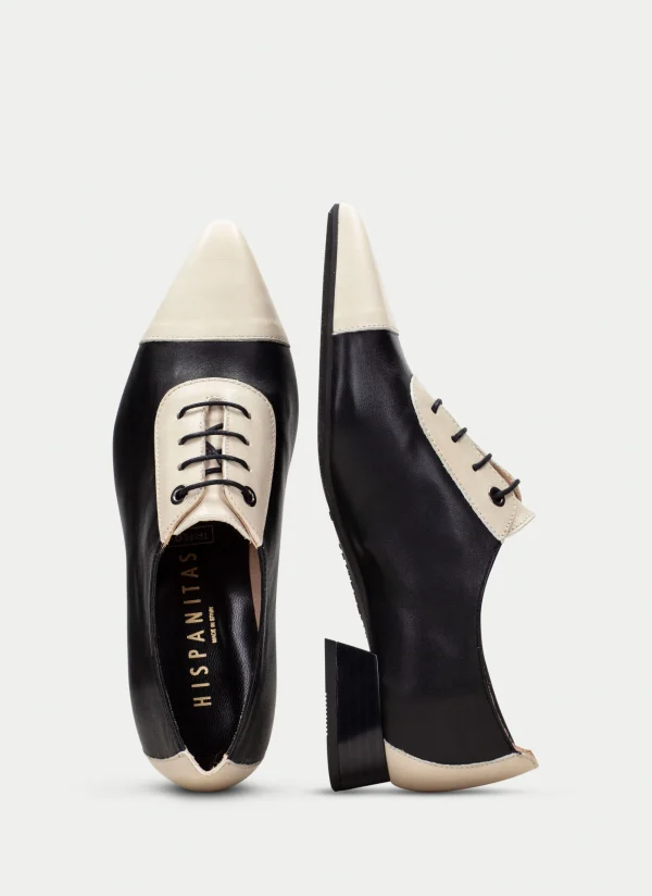 HISPANITAS Sapatos rasos dali preto-milk