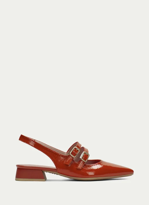HISPANITAS Sapatos rasos dali vermelho