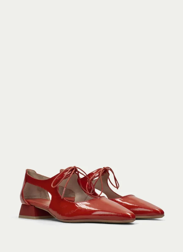 HISPANITAS Sapatos rasos dali vermelho