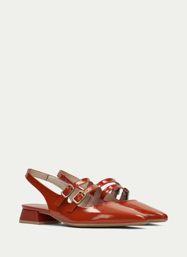 HISPANITAS Sapatos rasos dali vermelho