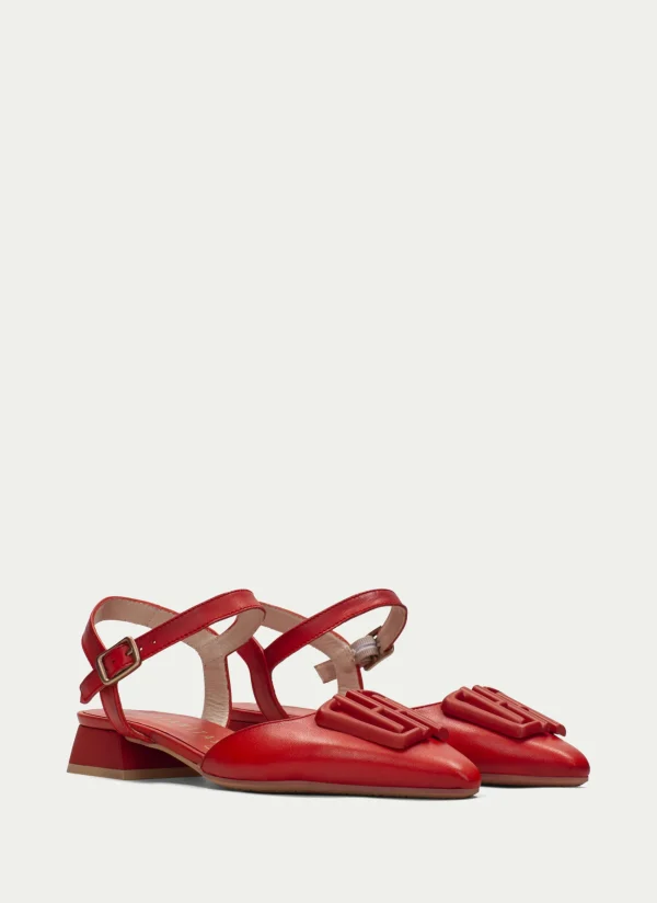 HISPANITAS Sapatos rasos dali vermelho