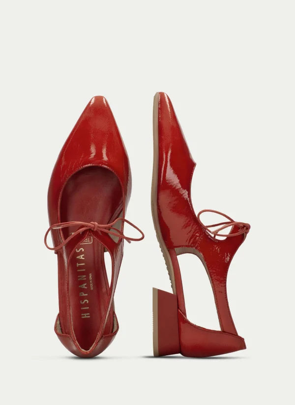 HISPANITAS Sapatos rasos dali vermelho