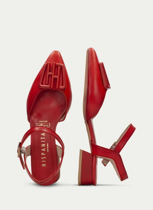 HISPANITAS Sapatos rasos dali vermelho